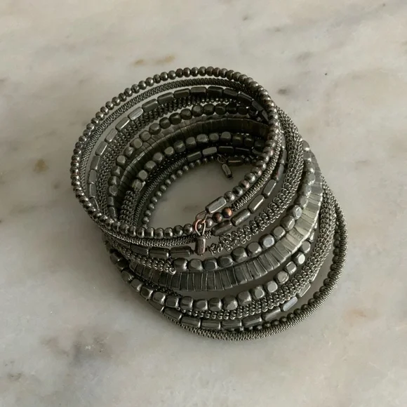Silver Coil Bracelet - Picture 4 of 7